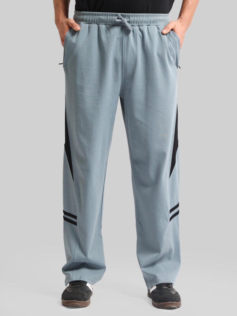 Maniac Mens Colorblock Brown and Biscuit Baggy Fit Cotton Trackpant - Image 4