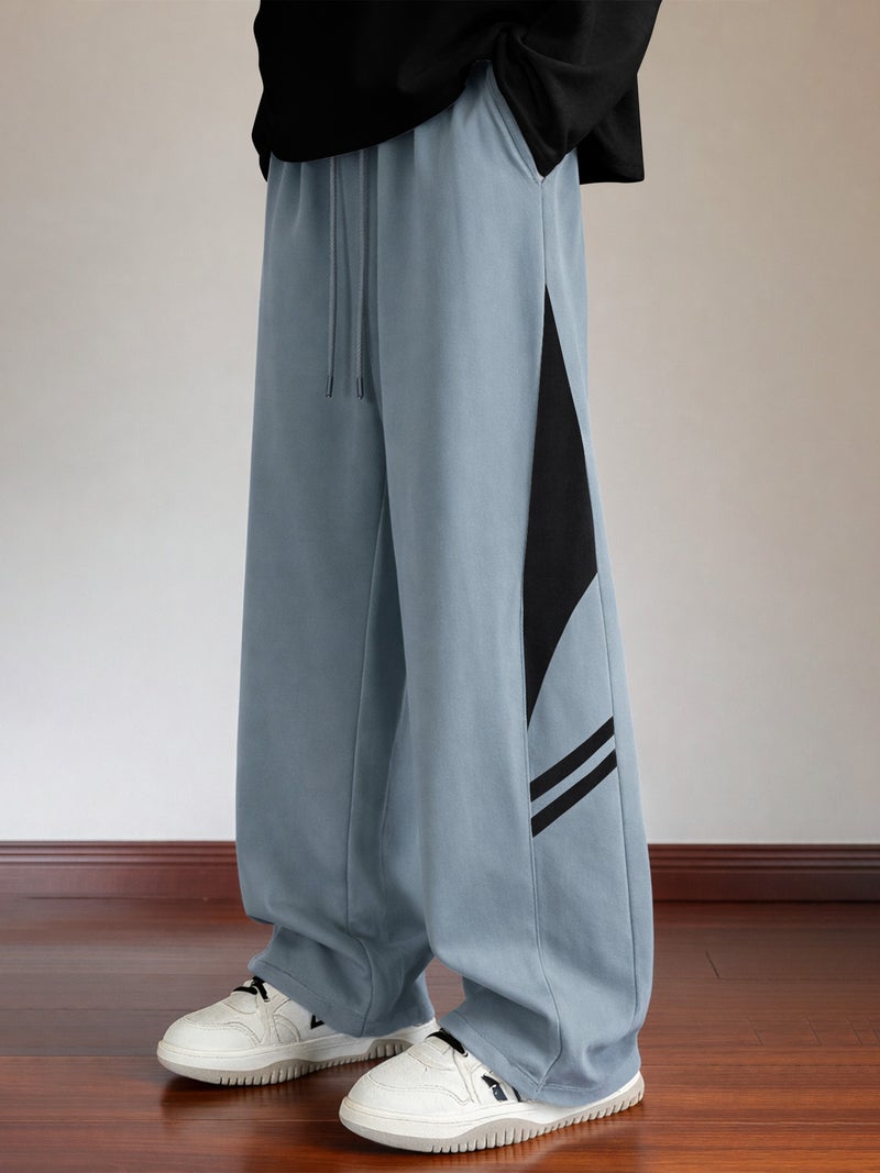 Maniac Mens Colorblock Brown and Biscuit Baggy Fit Cotton Trackpant - Image 1