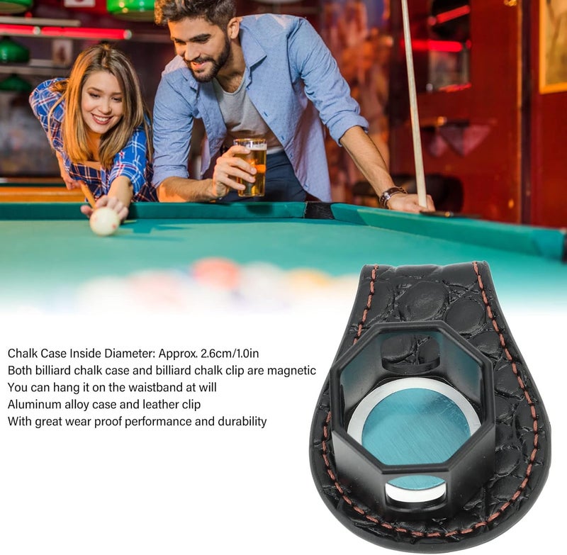 Goshyda Portable Billiard Chalk Holder with Magnetic Clip - Black - Image 3