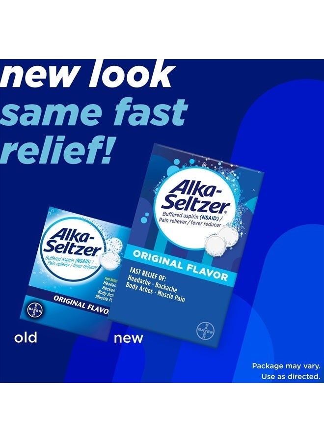 Alka-Seltzer أقراص فوارة بنكهة أصلية لتخفيف الأعراض المتعددة بسرعة، أقراص فوارة قابلة للذوبان، 72 قرصًا، قد تختلف العبوة - Image 4