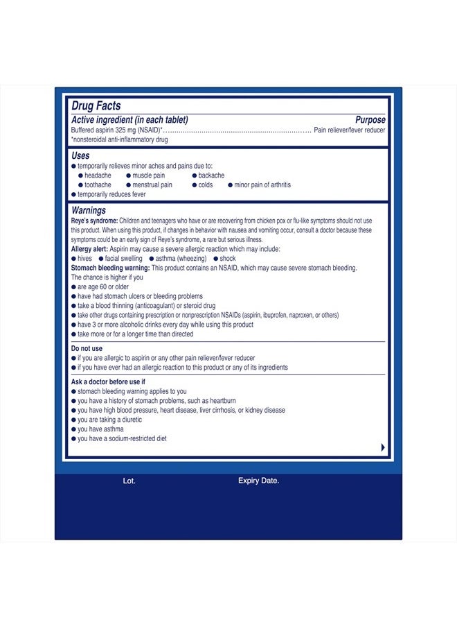 Alka-Seltzer - Effervescent Tablets Original Flavor Fast Multisymptom Relief Dissolvable Effervescent Fizzy Tablets 72 Ct Package May Vary - Image 1