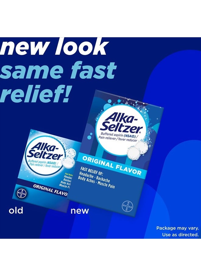Alka-Seltzer - Effervescent Tablets Original Flavor Fast Multisymptom Relief Dissolvable Effervescent Fizzy Tablets 72 Ct Package May Vary - Image 1
