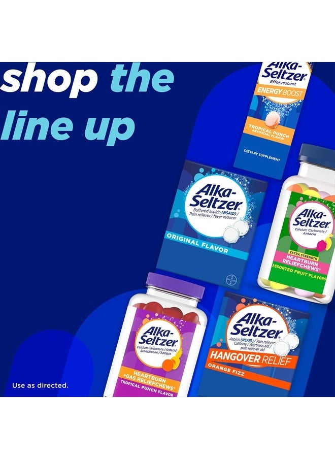 Alka-Seltzer - Effervescent Tablets Original Flavor Fast Multisymptom Relief Dissolvable Effervescent Fizzy Tablets 72 Ct Package May Vary - Image 1