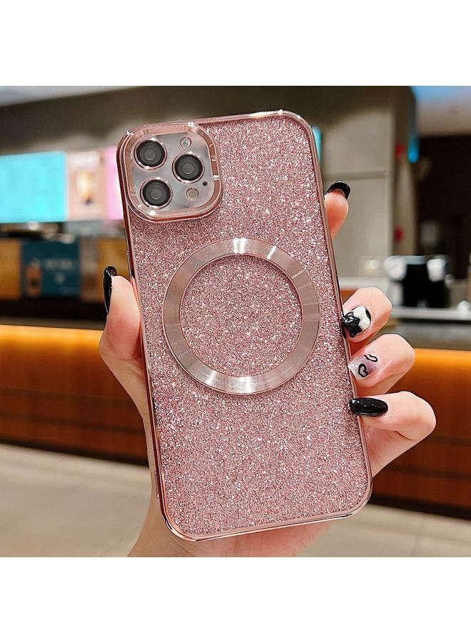 اس-توب جراب هاتف ماج سيف مطلي بالكهرباء بلون نقي لامع لهاتف آيفون 13 برو - Image 1