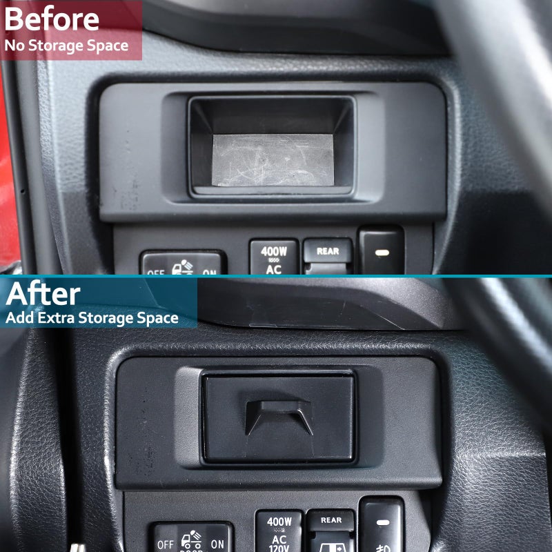 CHEAYAR Car Central Control Storage Box Compatible with Toyota Tacoma 2016-2022, Drivers Side Cubby Drawer, Coin Key Card Holder - Interior Tray Organizer Upgrade Accessories (Black - Minimalist) - Image 2