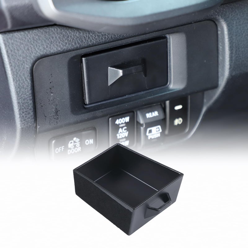 CHEAYAR Car Central Control Storage Box Compatible with Toyota Tacoma 2016-2022, Drivers Side Cubby Drawer, Coin Key Card Holder - Interior Tray Organizer Upgrade Accessories (Black - Minimalist) - Image 1