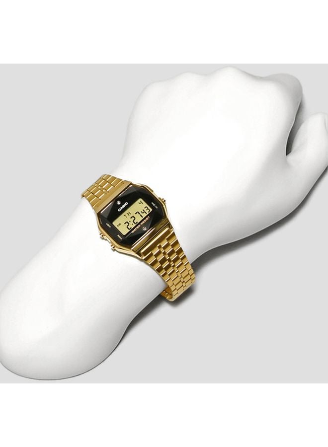 CASIO Unisex Metal Digital Wrist Watch A159WGED-1JF - 33 mm - Gold - Image 5