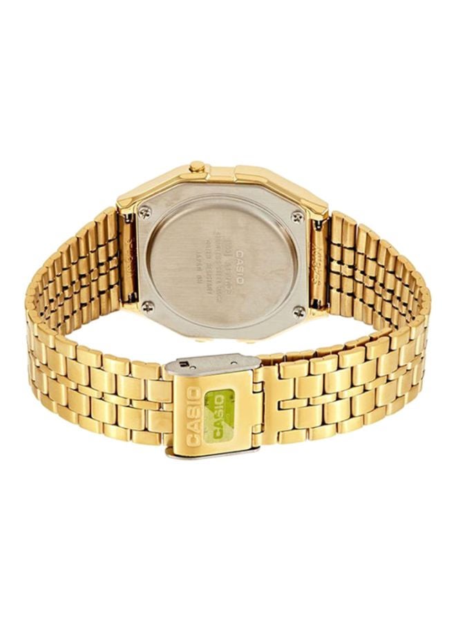 CASIO Unisex Metal Digital Wrist Watch A159WGED-1JF - 33 mm - Gold - Image 2