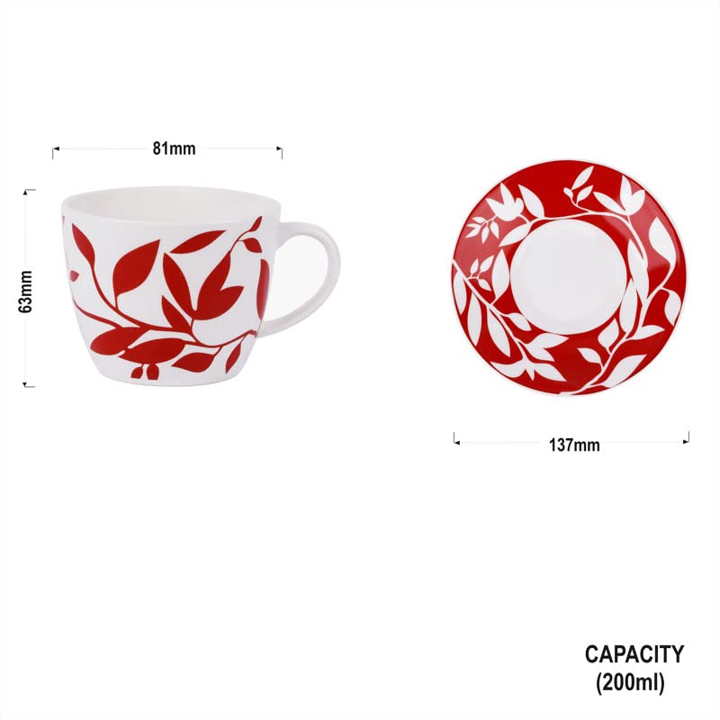 Dandy lines England by DATA Bone China Royal Cups And Saucers In Marrakech 53008 Pack Of 12 200 Ml Multicolor - Image 5
