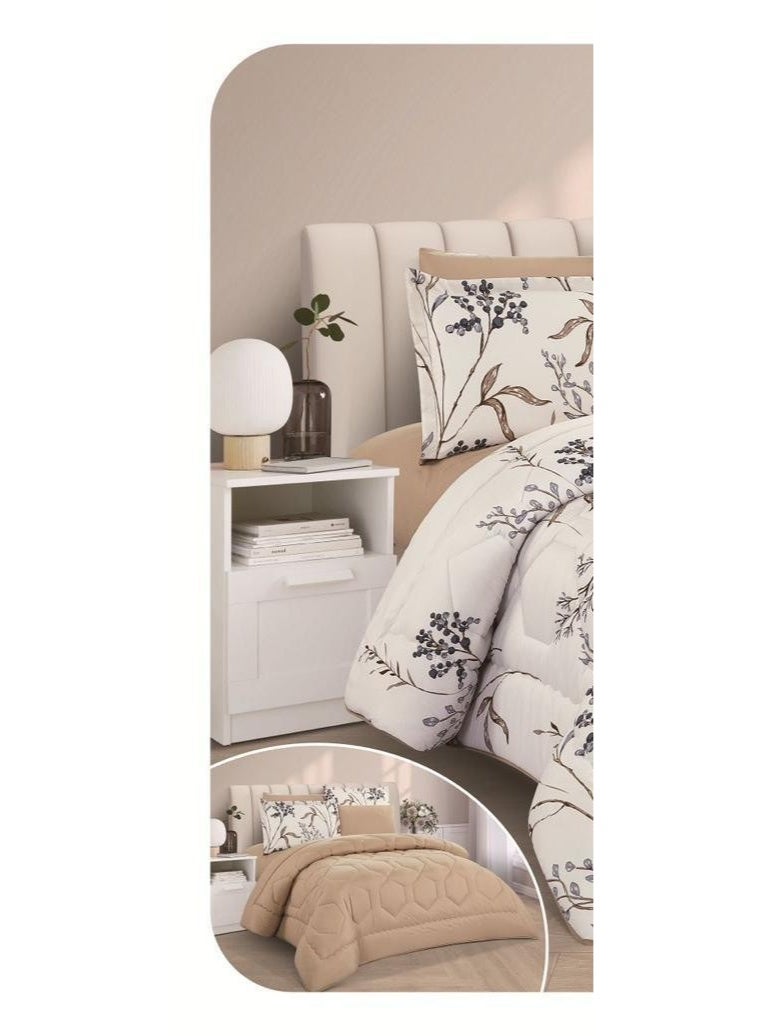 مون مفرش سرير نفرين ذو طابع وجهين  بتصميم مشجر صيفي حصري وجذاب مصنوعة من المايكروفايبر الصيفية، مقاس 230*250سم - Image 2