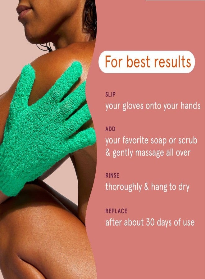 Cleanlogic Bath & Body Exfoliating Glove, Stretchy Bath & Shower Gloves, Reusable Exfoliator Tool for Smooth & Softer Skin, 3 Pairs, 6 Count - Image 4