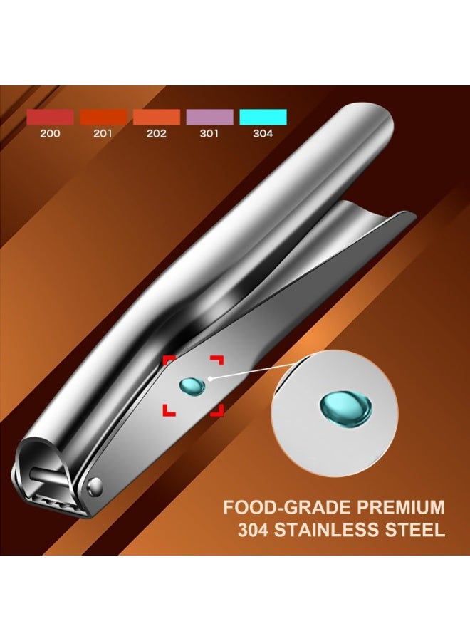 SYOSI Stainless Steel Garlic Press, Premium Garlic Crusher & Mincer, Easy Kitchen Gadget for Effortless Smashing, Easy to Clean, Rust-Resistant, Dishwasher Safe, Garlics Crushing Tool for Kitchen - Image 5