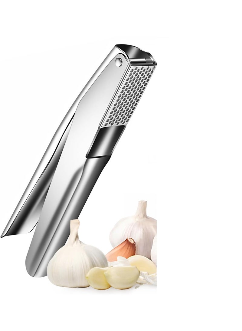 SYOSI Stainless Steel Garlic Press, Premium Garlic Crusher & Mincer, Easy Kitchen Gadget for Effortless Smashing, Easy to Clean, Rust-Resistant, Dishwasher Safe, Garlics Crushing Tool for Kitchen - Image 1