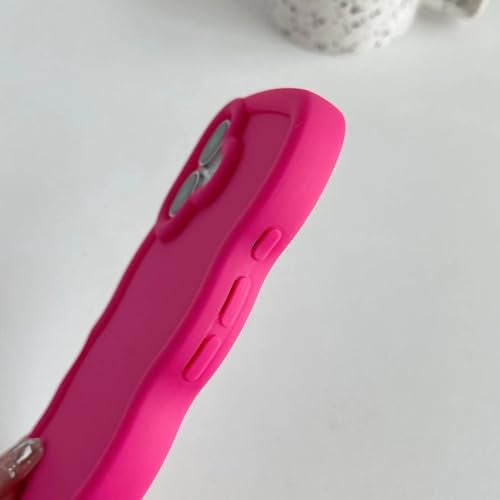 KC Back Cover for Samsung Galaxy A36 5G - 3D Big Wave Shape Shockproof Bumper Soft Silicone Case with Camera Protection (Pink) - Image 5