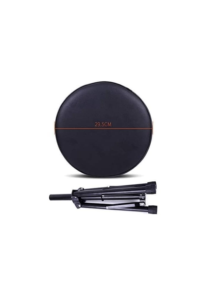 MegArya Adjustable Drum Playing Folding Stool - Black - Image 2