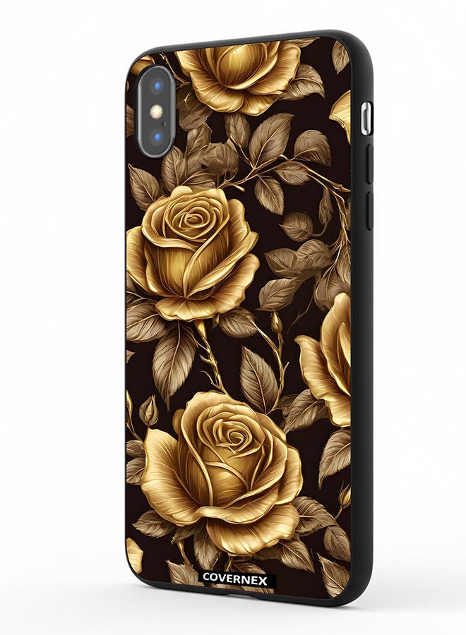 Covernex Apple iPhone Xs Protective Case Cover Printed Featuring Royal Rose - Image 1