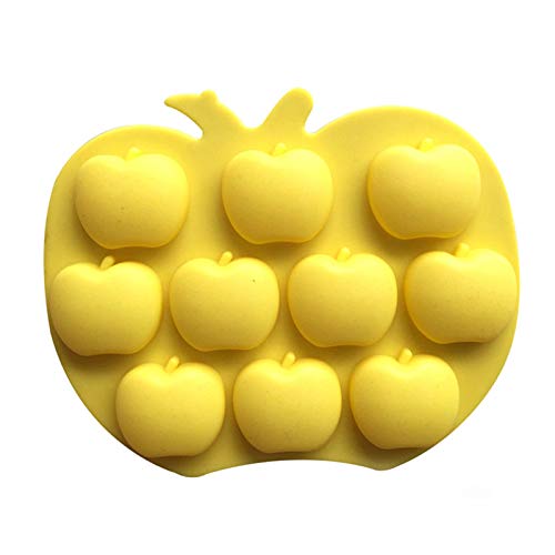 Wetco Chocolate Candy Silicone Mold StrawberriesPineapplesApplesGrapes Flexible Baking Molds for Ice Cube Jelly Biscuits Gummy Candies Apple