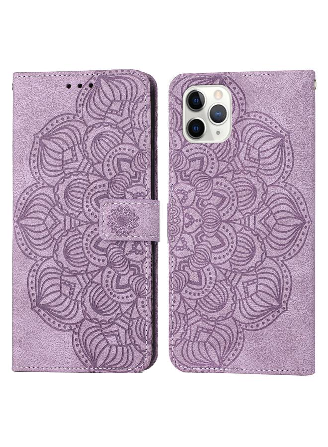 S-TOP Case For iPhone 11 Pro Mandala Embossed Flip Leather Phone Case - Image 1