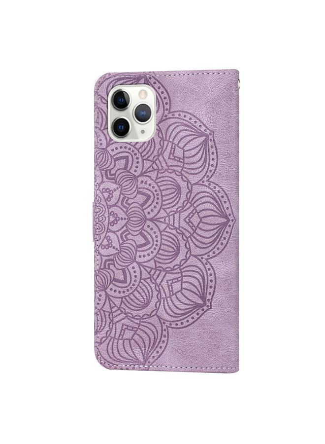 S-TOP Case For iPhone 11 Pro Mandala Embossed Flip Leather Phone Case - Image 3