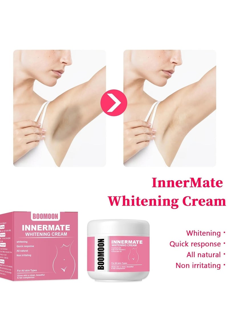 BOOMOON Intimate Whitening Cream,Vitamin C Underarm Whitening Cream, Intimate Area Whitening Cream, Quick Absorption, Reduces Odor, Smoothens Skin, Bleaching Cream for Armpits, Bikini Line, and Body 30g - Image 2