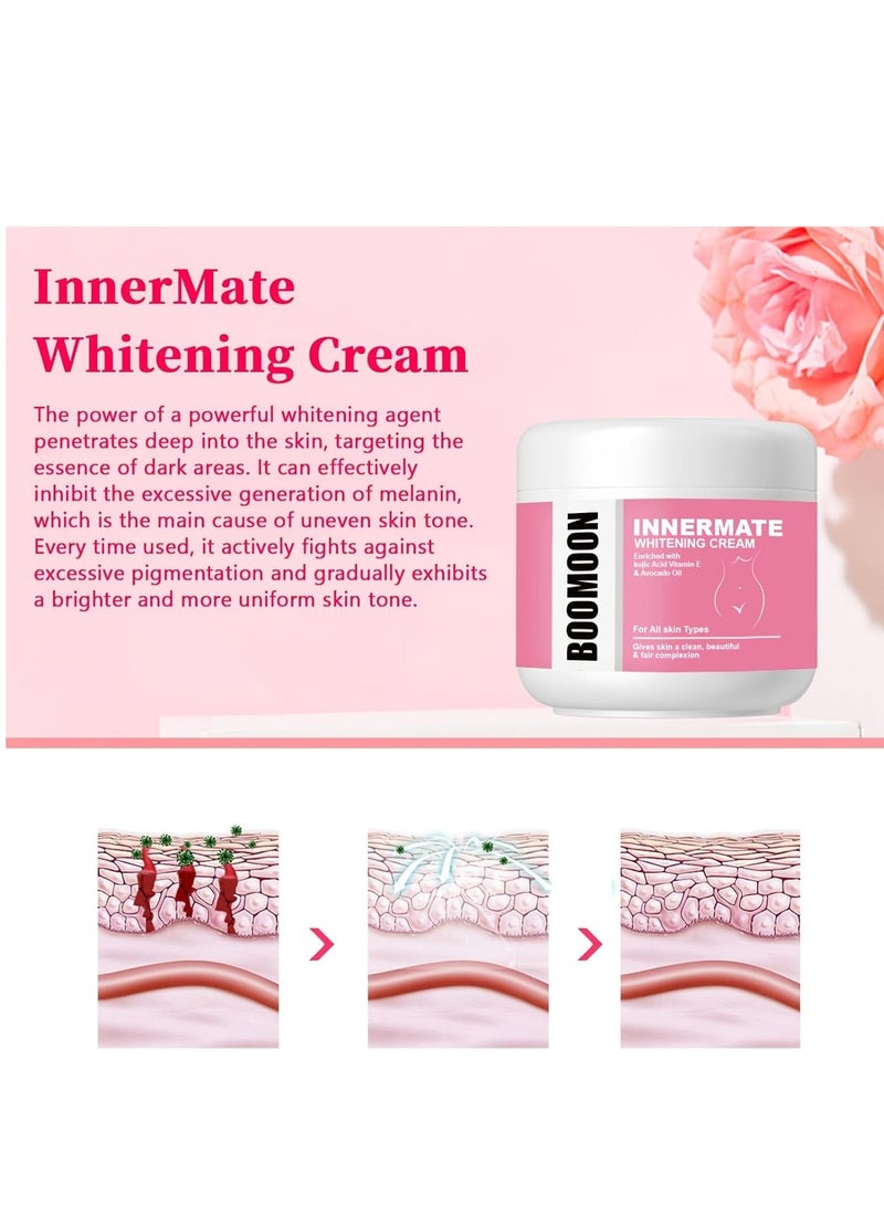 BOOMOON Intimate Whitening Cream,Vitamin C Underarm Whitening Cream, Intimate Area Whitening Cream, Quick Absorption, Reduces Odor, Smoothens Skin, Bleaching Cream for Armpits, Bikini Line, and Body 30g - Image 5