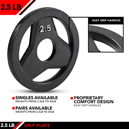 JFIT Cast Iron Olympic 2-Inch Grip Plate for Barbell, Single Plate, 2.5 LB - Image 4