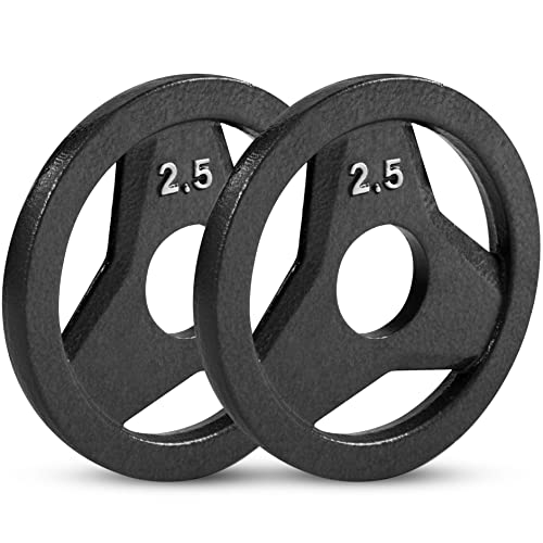 JFIT Cast Iron Olympic 2-Inch Grip Plate for Barbell, Single Plate, 2.5 LB - Image 1