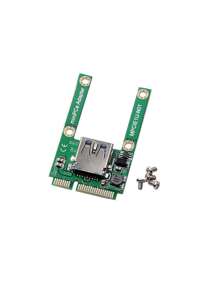Generic - Mini PCI-E to USB2.0 Adapter Card PCI Express Card Support Full and Half Height Size - Image 1