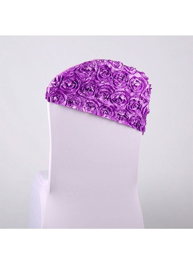 NIBEMINENT Rose Stretch Chair Bows Sashes Purple - Image 2