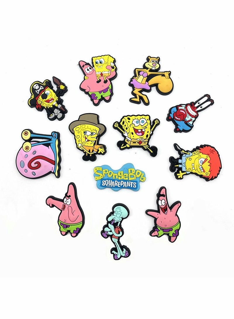 Shoe Decoration Charms, Crocs Shoe Charm Jibbitz SpongeBob 12 Pcs - Image 5