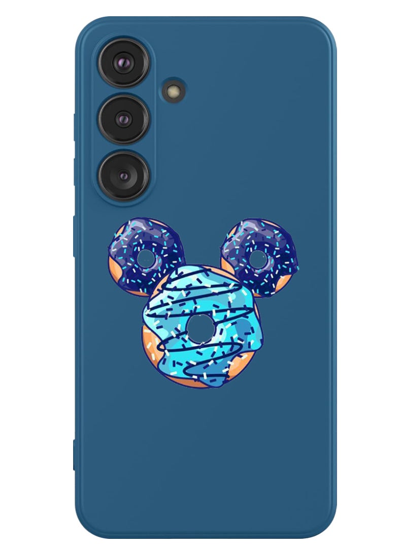 Theodor Protective Slim Fit Case Liquid Silicone Cover with Full Body Protection Anti-Scratch Shockproof Case For Samsung Galaxy S24 Plus (Blue) - Donut Mickey - Image 1