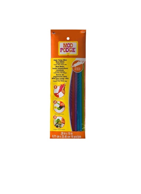 Mod Podge High Temp Mod Melts .28in x 10in 16/Pkg Assorted Colors