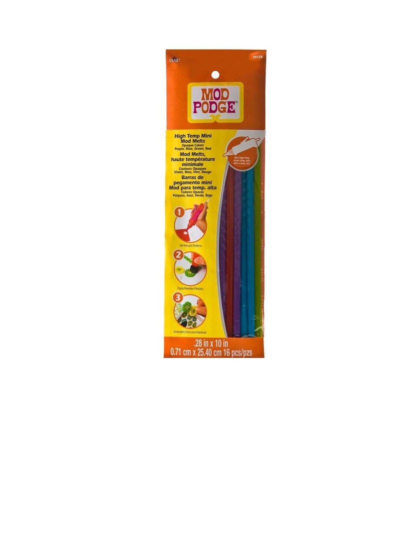 Mod Podge High Temp Mod Melts .28in x 10in 16/Pkg Assorted Colors
