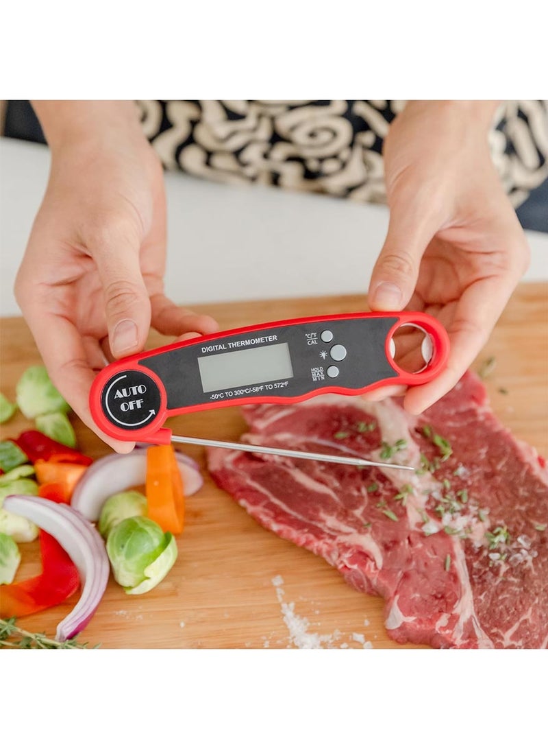Omelo Digital Meat Thermometer with Bottle Opener - Waterproof Magnetic Instant Read Temperature Folding Probe for Cooking Hot Food Oil Fryer BBQ Grill Smoker Candy Liquids Beef Chicken Lamb Fish Pork - Image 5