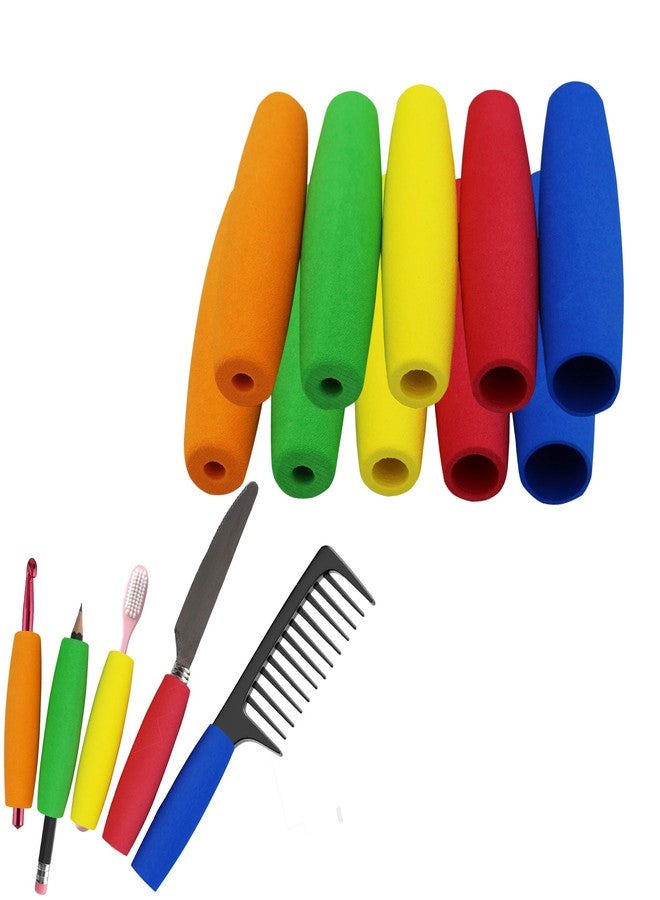 MEYAGO Foam Grip Tubing(10 PCS) -No-Cut - Foam Tubes Grip Aid for Utensil - Cutlery Padding Grip Handle for Disabled and Elderly - Image 1