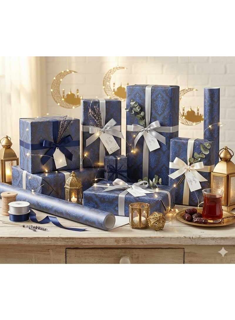 diu toyz Gift Wrap Decorative Gift Wrapping Paper (Set of 6) 75CMx52 CM Golden and Silver Premium Gift Wrapping Paper Set - Image 2
