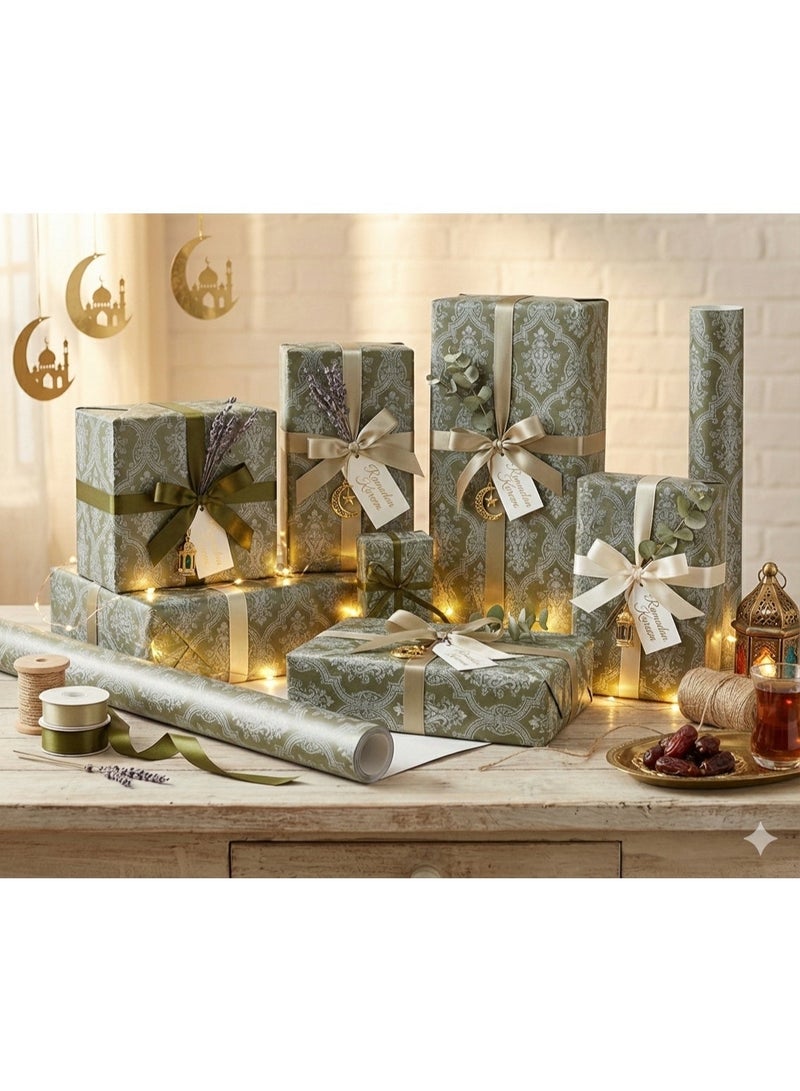 diu toyz Gift Wrap Decorative Gift Wrapping Paper (Set of 6) 75CMx52 CM Golden and Silver Premium Gift Wrapping Paper Set - Image 3