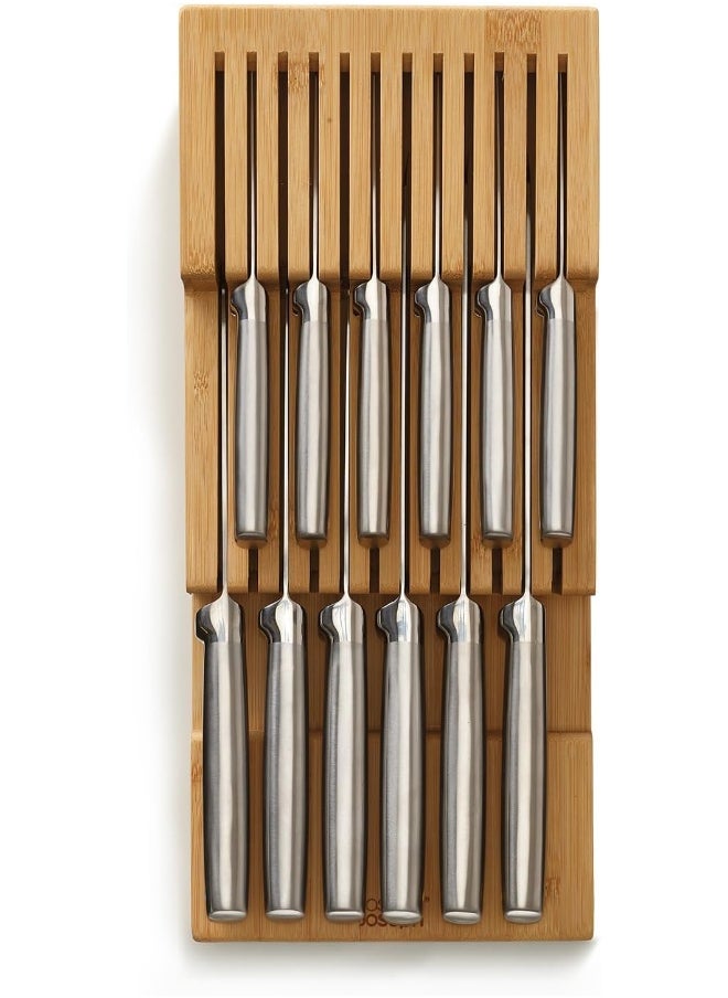 Joseph Joseph Joseph Joseph DrawerStore Knife Organizer Holds up to 12 Knives, Kitchen Organization & Drawer Storage - Bamboo  - Image 3