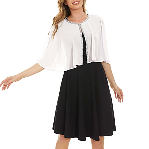 Rheane Shawls and Wraps for Evening Dresses White for Weddings Dresses Cover up Formal Shawls for Women (White) - Image 4