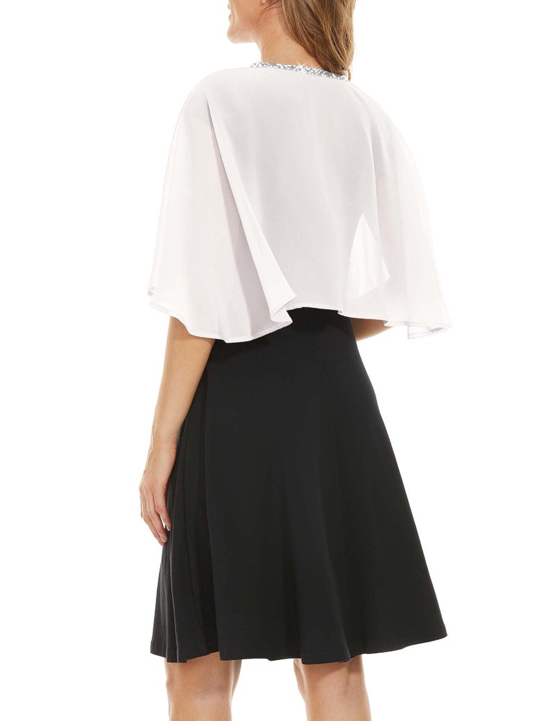 Rheane Shawls and Wraps for Evening Dresses White for Weddings Dresses Cover up Formal Shawls for Women (White) - Image 5