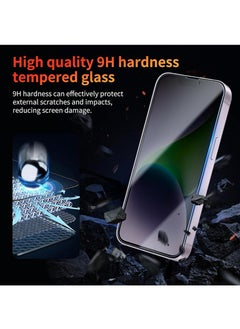 SNBFA 3 PCS iPhone 14 Plus Privacy Screen Protector，28°Privacy Protector Support Fingerprint Unlock ,9H Tempered Glass Film Easy Installation Anti-Scratch Film  - Image 4