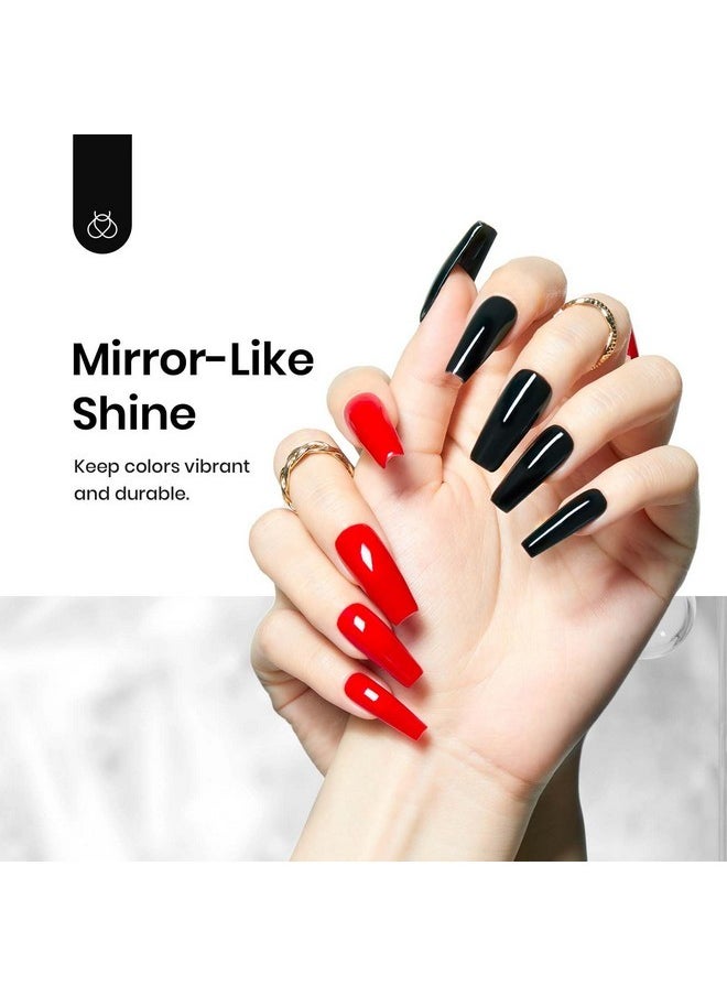 beetles Gel Polish Beetles Upgrade Glossy No Wipe Gel Top Coat, 2Pcs 15Ml Super Shiny Clear Glossy Gel Top Coat, Soak Off Uv Nail Lamp Nail Top Coat Gel Polish Nail Salon Manicure Diy Home Gifts For Women  - Image 3