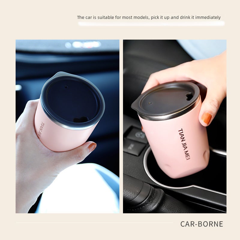 Ins Style 304 Stainless Steel Cup: Rust Resistant Scratch Proof Portable Lightweight Tumbler for Office Car Outdoor Use - Image 2