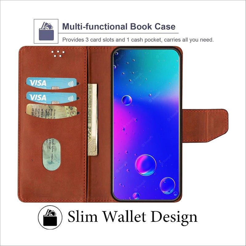 SBMS Flip Cover for Samsung Galaxy A17 5G / Samsung Galaxy F17 5G Back Cover Case with Magnatic Closure | Inbuilt Stand | Card & Money Pocket (MatTen) - Image 4