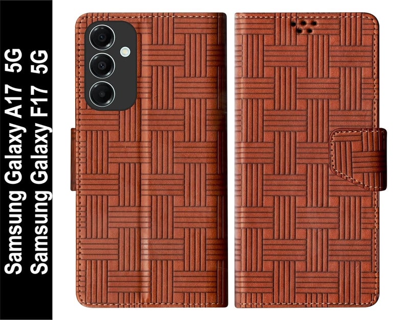 SBMS Flip Cover for Samsung Galaxy A17 5G / Samsung Galaxy F17 5G Back Cover Case with Magnatic Closure | Inbuilt Stand | Card & Money Pocket (MatTen) - Image 2