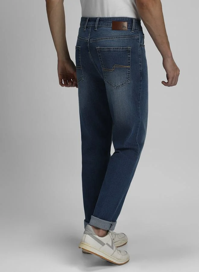 Dennis Lingo Mid Rise Faded Jeans with Pockets