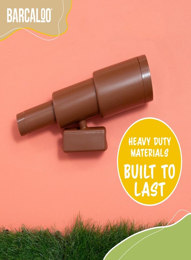 Barcaloo Playhouse Accessories for Kids Outdoor Playset - 11 inch Brown Pirate Playground Telescope Attachment for Backyard Treehouse, Jungle Gym or Swing Set - Image 4