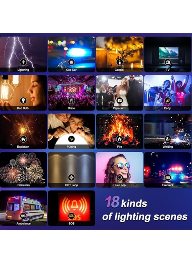 GVM - GVM Great Video Maker 1000D RGB Led Light, Photography Lighting Kit with Bluetooth Control, Full Color Lighting Kit with 18 Applicable Scenes, 2 Packs Led Light Panel for Shooting - Image 1