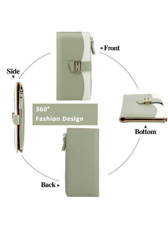 PALAY¬Æ Women Purse Bag Fashion PU Purse for Women Bifold Purse for Women Large Capacity Cards Bag Cash Bag Evening Hand Bag Clutch Bag for Women Gift for Women Women, Mint Green - Image 5