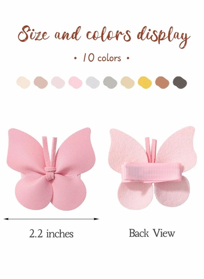 20PCS Fully Lined Butterfly Hair Bows with Alligator Clips - Colorful and Safe Hair Accessories for Baby Girls, Toddlers, and Kids  - Image 2